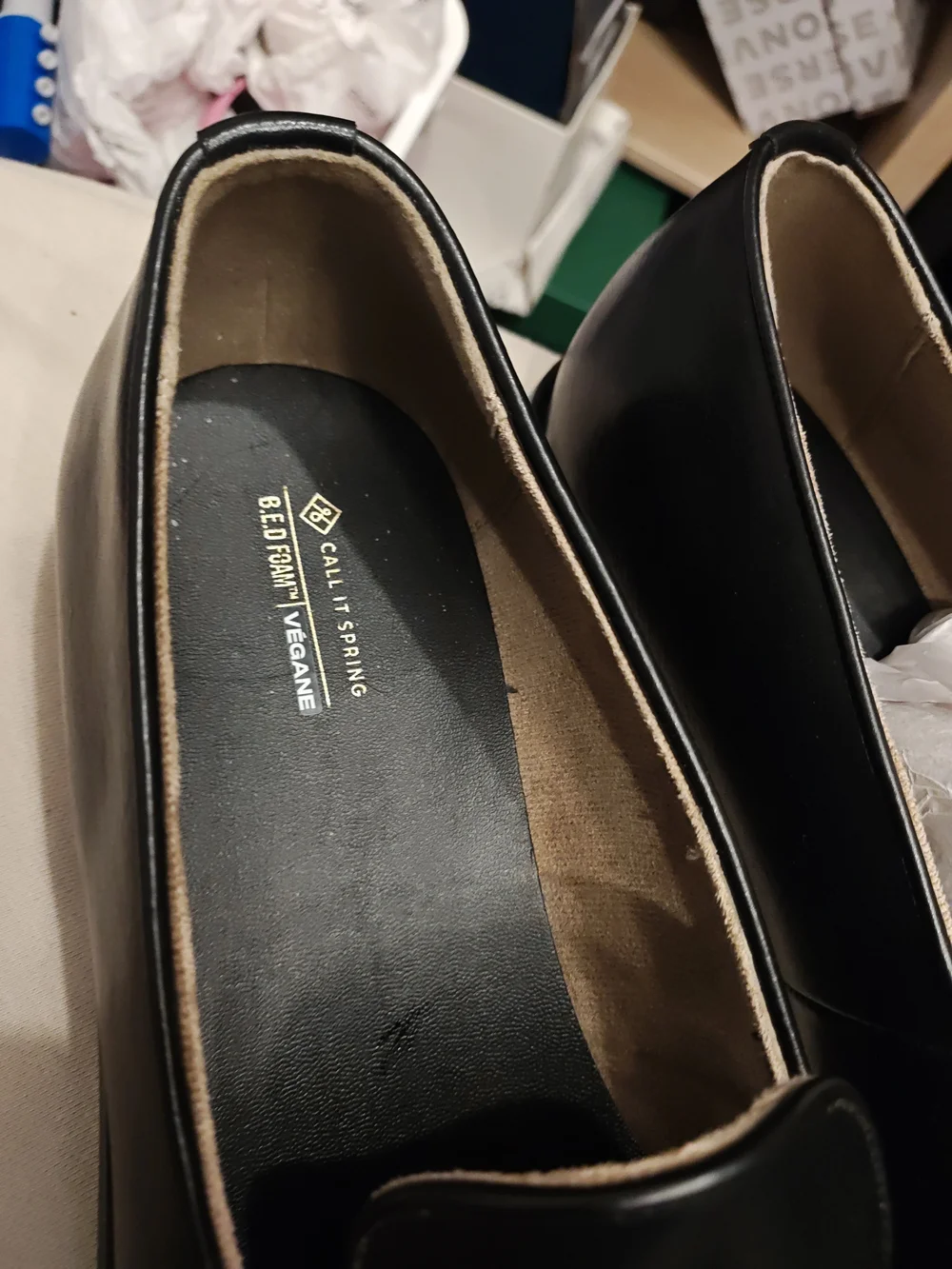Call It Spring Black Leather Slip-On Men’s Loafers 13